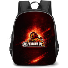 Penrith Association Football Club Backpack School Bag StudentPack - Penrith Association Football Club with Logo Fire Burst Diagonal Red Effect