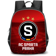 AC Sparta Prague Backpack School Bag StudentPack - Logo In Red Field Background