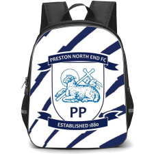 Preston North End F.C. Backpack StudentPack - Preston North End F.C. Logo On Blue Stripe White Background