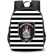 Queen's Park Backpack School Bag StudentPack - Logo In White And Black Background Football Club