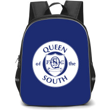 Queen Of The South Backpack School Bag StudentPack - Logo In Blue Background Football Club