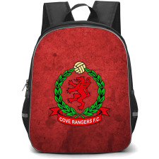 Cove Rangers Backpack School Bag StudentPack - Logo In Red Concrete Background Football Club