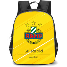SK Rapid Wien Backpack School Bag StudentPack - Logo Poster In Yellow Background