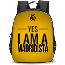 Real Madrid Backpack StudentPack - Real Madrid Yes I Am A Madridista Golden Background Poster