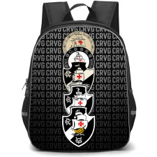 Club de Regatas Vasco da Gama Backpack School Bag StudentPack - Club de Regatas Vasco da Gama with Logo CRVG Text Background