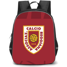 AC Reggiana 1919 Backpack School Bag StudentPack - Logo In Red Abstract Background