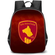 Rodez AF Backpack School Bag StudentPack - Large Logo In Red Background Football Club