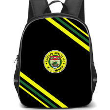 Runcorn Linnets Football Club Backpack School Bag StudentPack - Runcorn Linnets Football Club Large Logo With Stripe