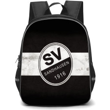 SV Sandhausen Football Club Backpack School Bag StudentPack - Logo In Black And White Grunge Background
