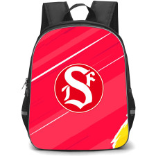 Sandvikens IF Backpack School Bag StudentPack - Sandvikens IF Logo On Red Background Football Club