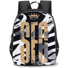 Santos Futebol Clube Backpack School Bag StudentPack - Santos Futebol Clube Players with Logo Collage