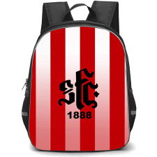Shaftesbury Football Club Backpack School Bag StudentPack - Shaftesbury Football Club Logo with Vertical Red Stripe Effect