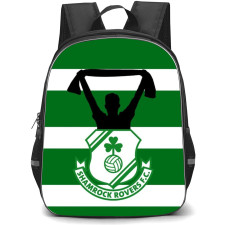 Shamrock Rovers FC Backpack School Bag StudentPack - Logo In Green And White Background