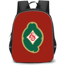 Skovde AIK Backpack School Bag StudentPack - Skovde AIK Logo On Dark Red Background Football Club