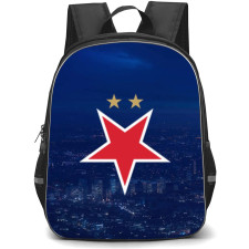 SK Slavia Prague Backpack School Bag StudentPack - Logo In City Blue Background