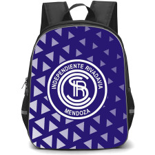 Club Sportivo Independiente Rivadavia Backpack School Bag StudentPack - Club Sportivo Independiente Rivadavia Logo with Triangle Pattern Effect