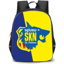 SKN St. Polten Backpack School Bag StudentPack - Logo In Yellow And Blue Backgroun