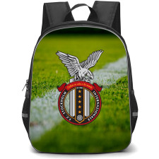 FC Stockholm Internazionale Backpack School Bag StudentPack - FC Stockholm Internazionale Logo On Grass Background Football Club