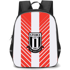 Stoke City F.C. Backpack StudentPack - Stoke City F.C. Logo On Red Stripe White Background