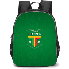 Team TG FF Backpack School Bag StudentPack - Team TG FF Logo On Green Background Football Club