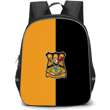 Three Bridges Football Club Backpack School Bag StudentPack - Three Bridges Football Club Logo with Vertical Split Yellow Background