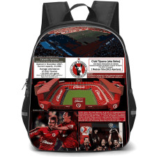 Club Tijuana Xoloitzcuintles de Caliente Backpack School Bag StudentPack - Club Tijuana Xoloitzcuintles de Caliente Stadium Logo with Crowd Red Effect