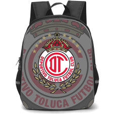 Deportivo Toluca Futbol Club S.A. de C.V. Backpack School Bag StudentPack - Deportivo Toluca Futbol Club S.A. de C.V. Logo with Blur Logo Effect Background