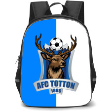 National League South AFC Totton Backpack School Bag StudentPack - Large Logo In Blue And White Backgroubnd