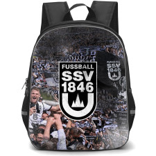 SSV Ulm 1846 Backpack School Bag StudentPack - Logo Team Collage Grunge Poster Football Club