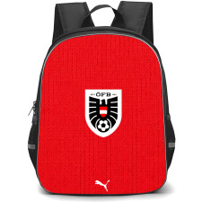 Fifa World Cup 2026 Austria Backpack School Bag StudentPack - Fifa World Cup 2026 Austria Home Flag Design Pattern
