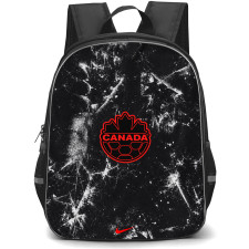 Fifa World Cup 2026 Canada Backpack School Bag StudentPack - Fifa World Cup 2026 Canada Away Flag Design Pattern
