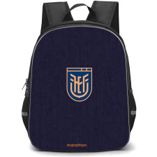 Fifa World Cup 2026 Ecuador Backpack School Bag StudentPack - Fifa World Cup 2026 Ecuador Away Flag Design Pattern