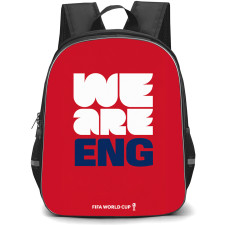 FIFA World Cup 2026 England Backpack School Bag StudentPack - FIFA World Cup 2026 England Pride Slogan Minimalist Poster