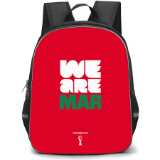 FIFA World Cup 2026 Morocco Backpack School Bag StudentPack - FIFA World Cup 2026 Morocco Pride Slogan Minimalist Poster