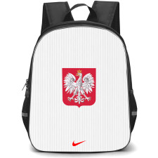 Fifa World Cup 2026 Poland Backpack School Bag StudentPack - Fifa World Cup 2026 Poland Home Flag Design Pattern