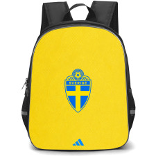 Fifa World Cup 2026 Sweden Backpack School Bag StudentPack - Fifa World Cup 2026 Sweden Home Flag Design Pattern