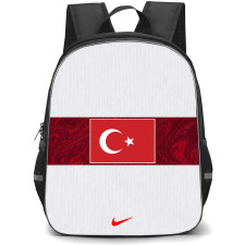 Fifa World Cup 2026 Turkey Backpack School Bag StudentPack - Fifa World Cup 2026 Turkey Away Flag Design Pattern