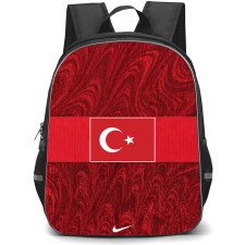 Fifa World Cup 2026 Turkey Backpack School Bag StudentPack - Fifa World Cup 2026 Turkey Home Flag Design Pattern