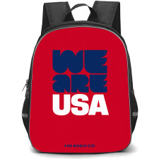 FIFA World Cup 2026 USA Backpack School Bag StudentPack - FIFA World Cup 2026 USA Pride Slogan Minimalist Poster