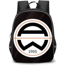 Admira Wacker Backpack School Bag StudentPack - Logo In Dark Brown Line Abstract Background