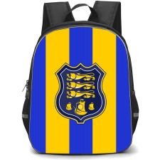 Waterford FC Backpack School Bag StudentPack - Logo In Blue And Yellow Stripe Background