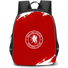 Welling United Football Club Backpack School Bag StudentPack - Welling United Football Club Logo with Red Brush Stroke Effect