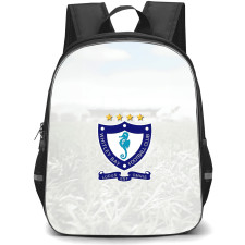 Whitley Bay Football Club Backpack School Bag StudentPack - Whitley Bay Football Club Logo with Blur Background