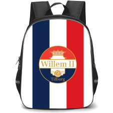 Willem II Tilburg Backpack School Bag StudentPack - Logo In Navy White And Red Stripe Football Club