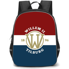 Willem II Tilburg Backpack School Bag StudentPack - Logo In Red Navy White Background Football Club