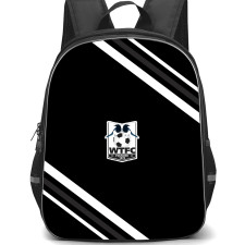 Wimborne Town Football Club Backpack School Bag StudentPack - Wimborne Town Football Club Large Logo With Stripe