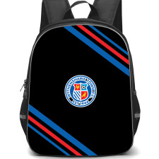 Wythenshawe Town Football Club Backpack School Bag StudentPack - Wythenshawe Town Football Club Large Logo With Stripe