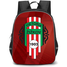 FK Viktoria Zizkov Backpack School Bag StudentPack - Logo In Field Red Background