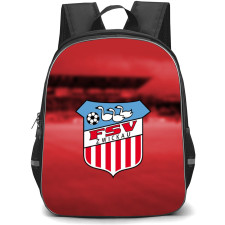 Zwickau Football Club Backpack School Bag StudentPack - Logo In Stadium Red Background