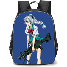 Full Metal Panic Teletha Testarossa Backpack School Bag StudentPack - Teletha Testarossa Tired Holding Gun Portrait